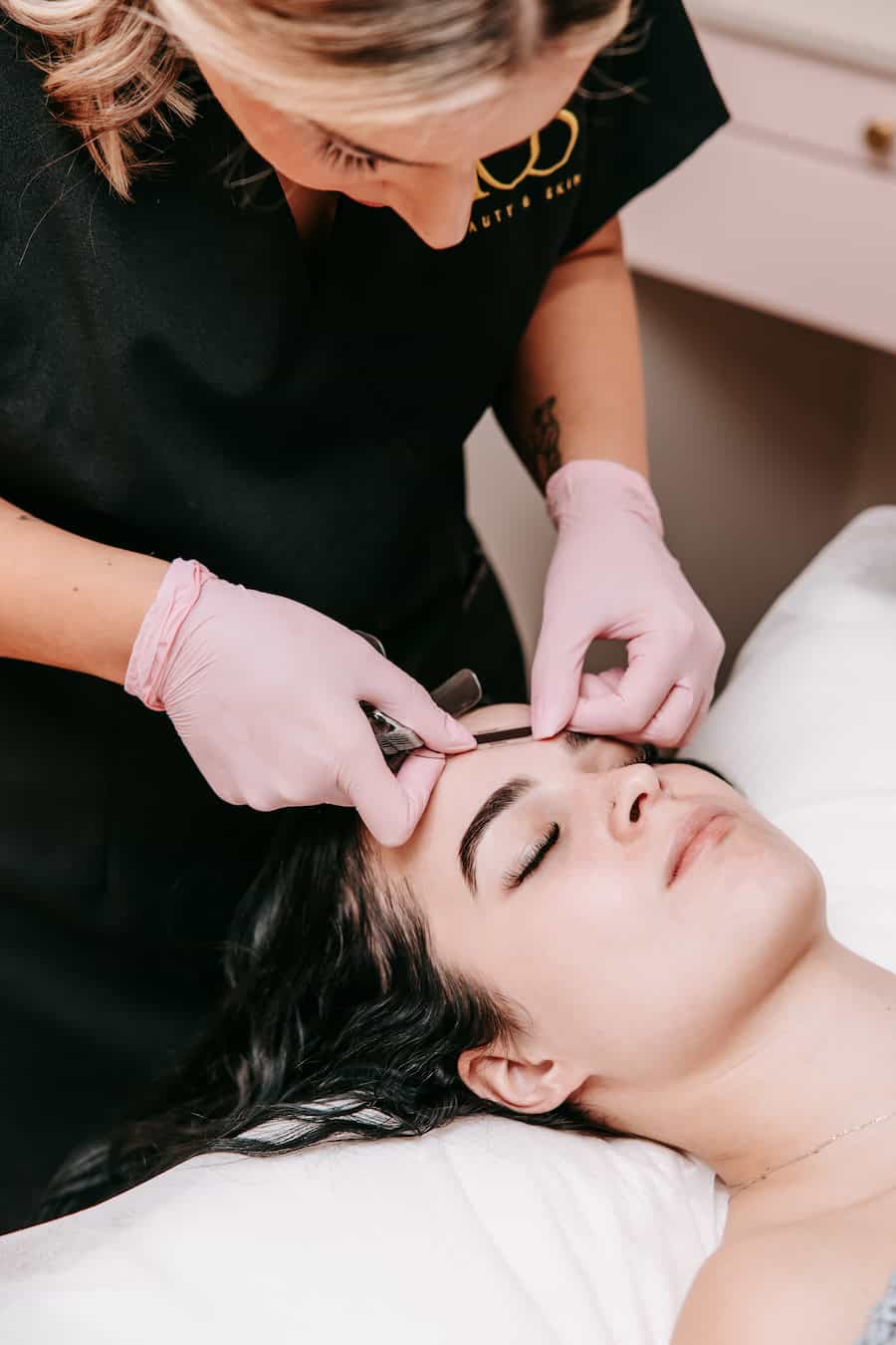 Brow wax and tint bundle service at TGS Skin Clinic in Perth