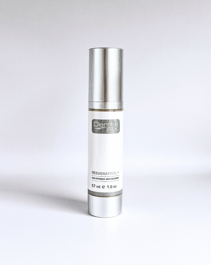 serum bottle on white countertop part of Dermafix Kit