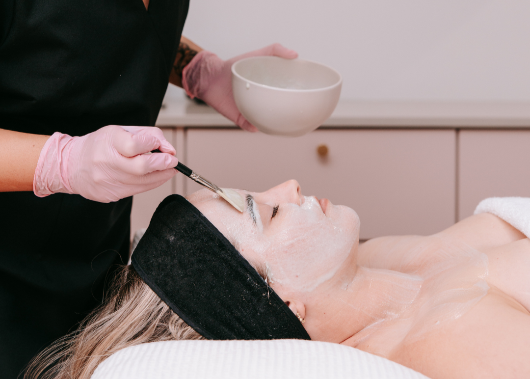 Professional facial treatment during Gold Standard Bundle at TGS Beauty & Skin – Perth beauty salon for brow, lash and skin services