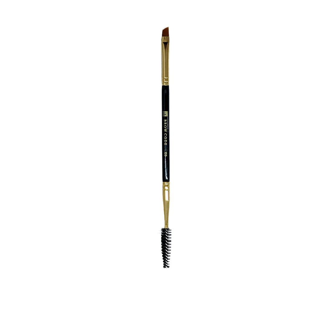 Brow Code 123 Micro Stroke dual-ended brush with an ultra-slim precision tip for definition and spoolie for seamless blending.