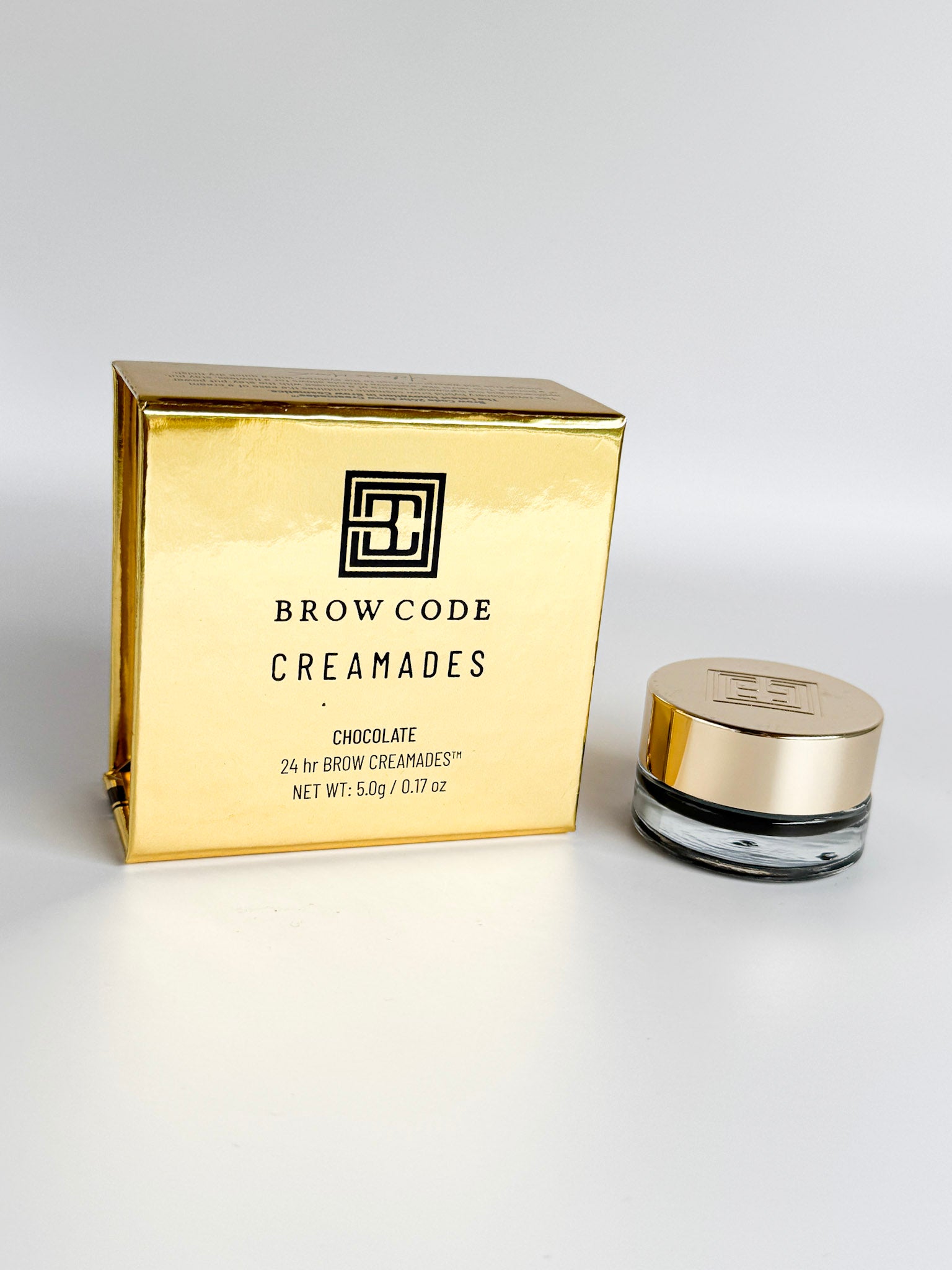 Brow Code Creamades Brow Pomade – A richly pigmented, long-lasting hybrid brow pomade that sculpts, defines, and enhances brows with a smooth, blendable formula.