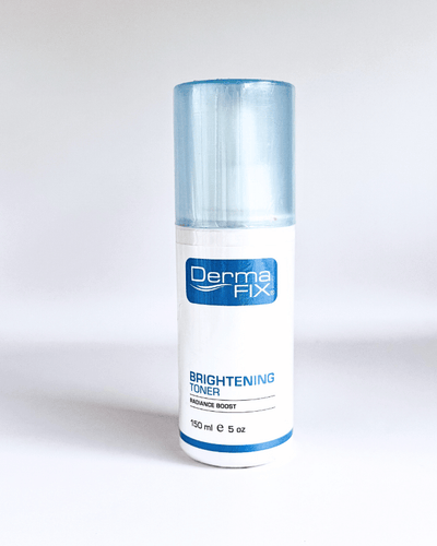 toner bottle on white countertop part of Dermafix Kit